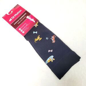 Dr Motion Cozy Dogs Mild Compression Everyday Knee Socks Size 9-11 Shoe 4-10 New